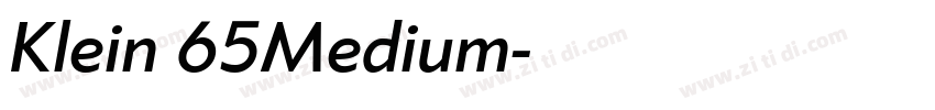 Klein 65Medium字体转换